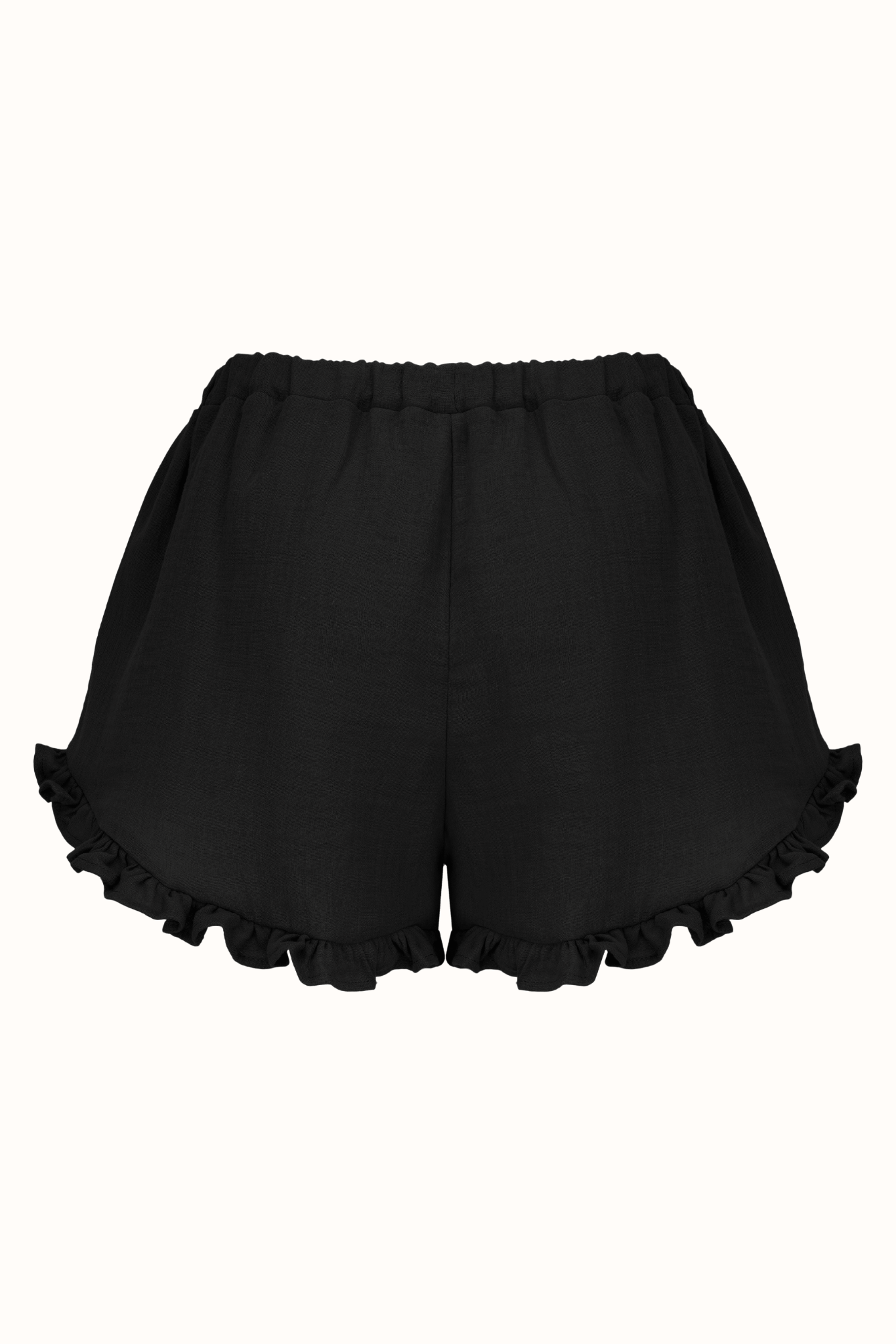 Victoria muslin shorts with a black frill - Lullaboob