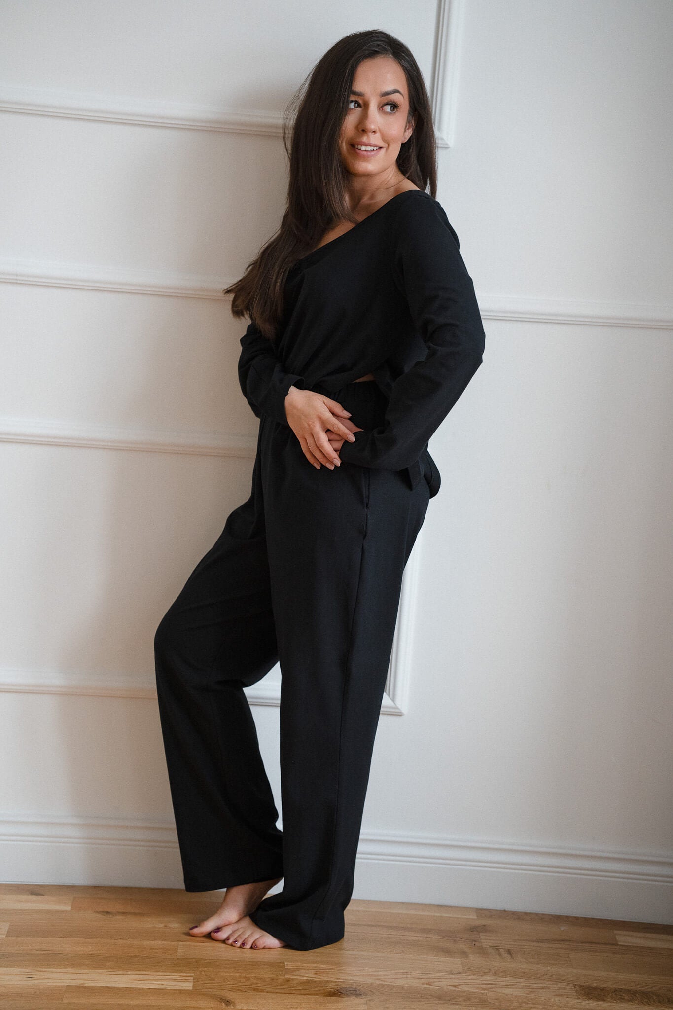 Nina Postpartum Pants - Black